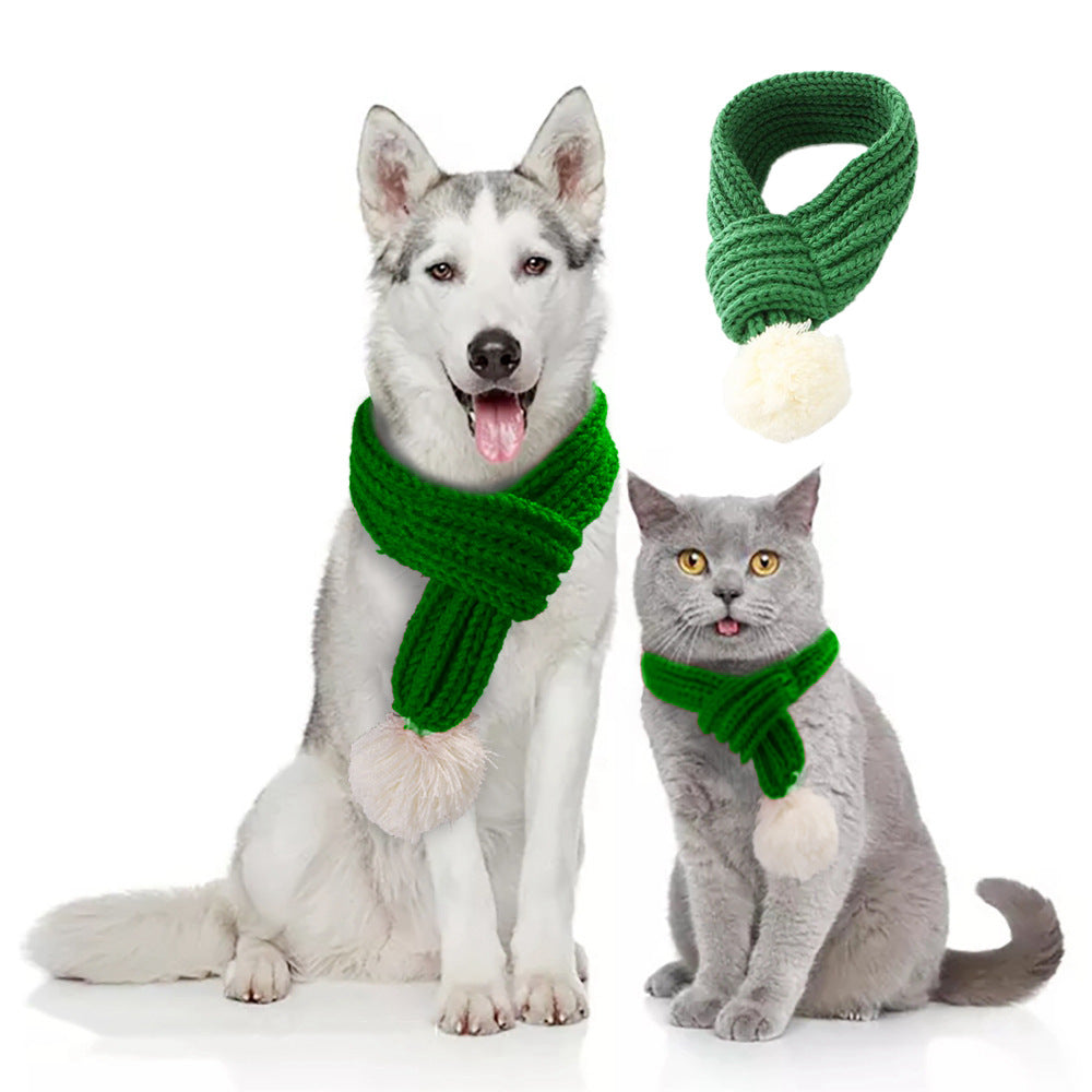 Christmas Wool Scarf for Dogs