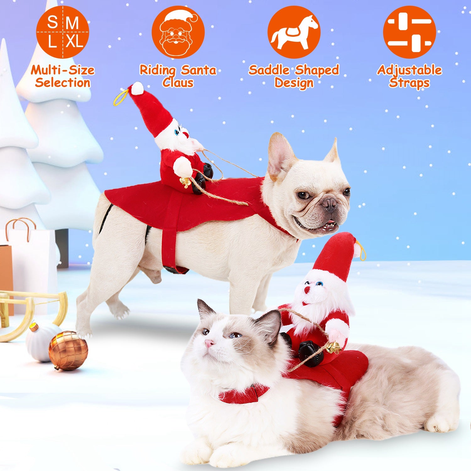 Christmas Pet Costume for Dogs and Cats
