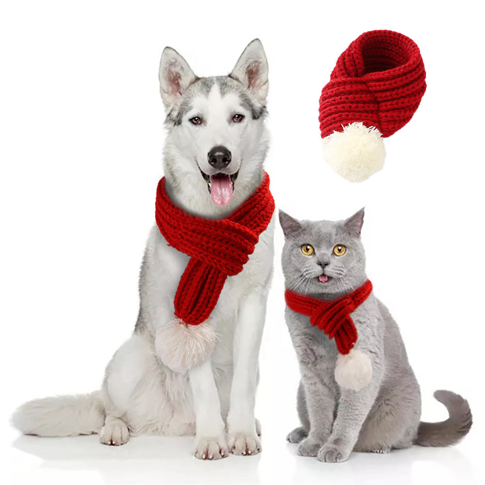 Christmas Wool Scarf for Dogs