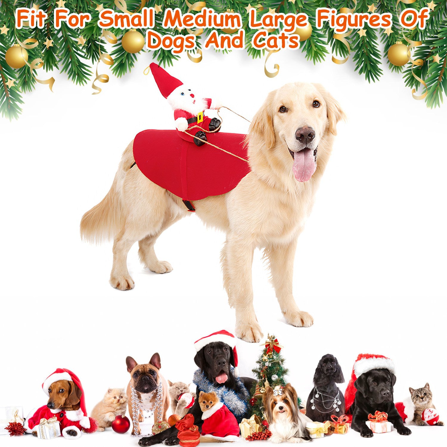 Christmas Pet Costume for Dogs and Cats