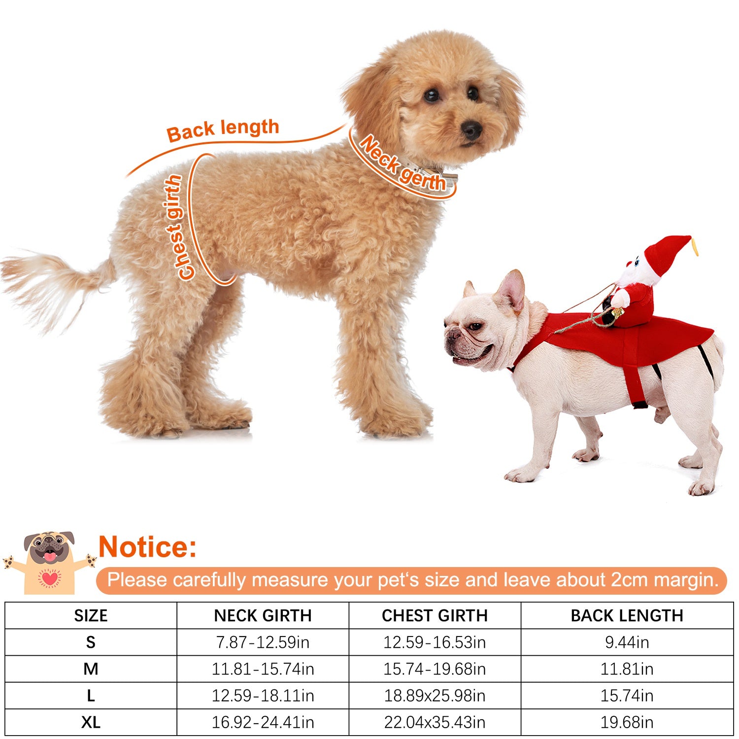 Christmas Pet Costume for Dogs and Cats
