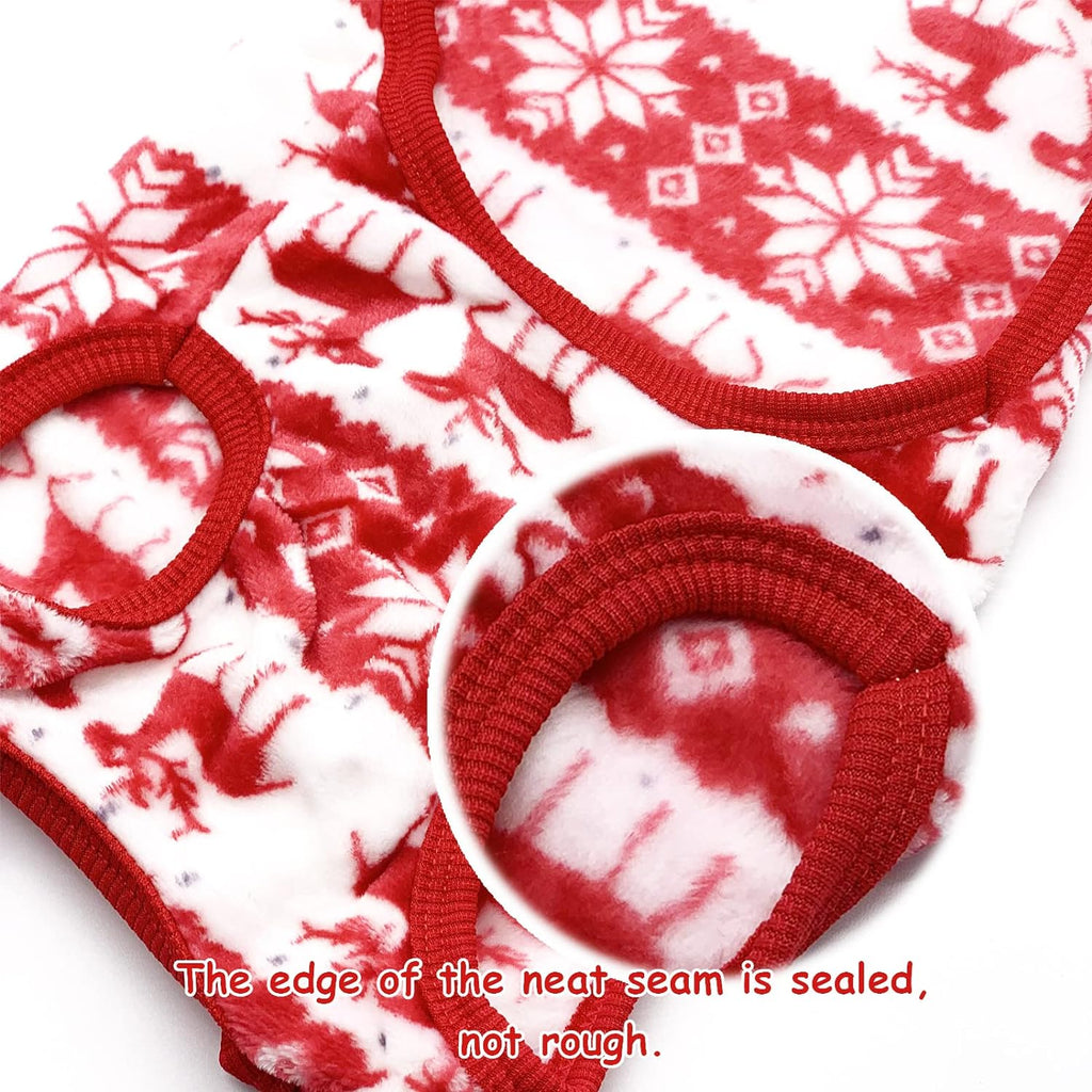 Christmas Snowflake Pet Sweater – Warm Winter Outfit for Small Dogs & Cats